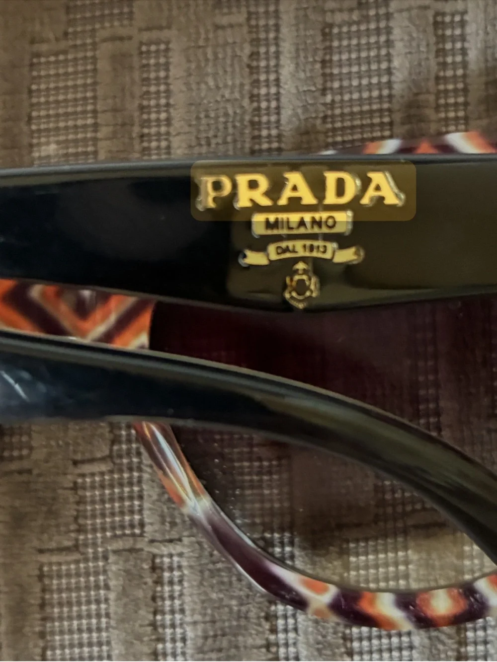 Prada SPRO5P sunglasses Black Cat Eye case box